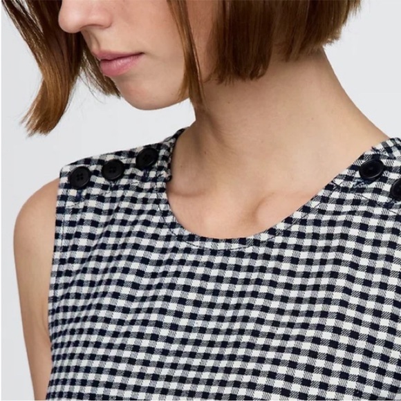 Gap × DÔEN Gingham Denim Mini Dress - Picture 3 of 4